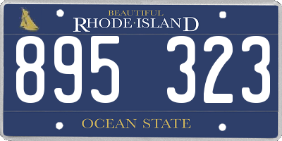 RI license plate 895323