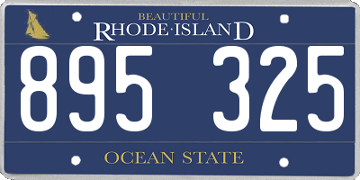 RI license plate 895325