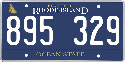 RI license plate 895329