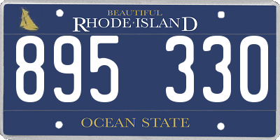 RI license plate 895330