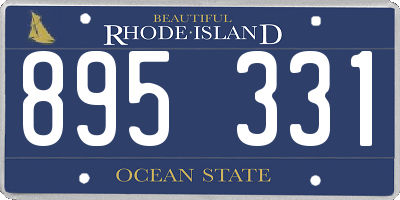 RI license plate 895331