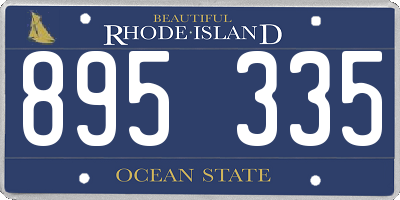 RI license plate 895335