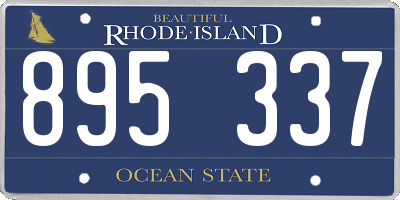RI license plate 895337
