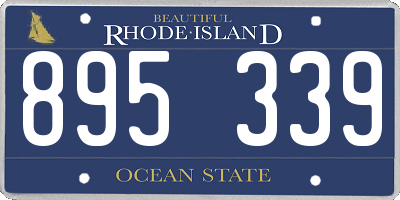 RI license plate 895339
