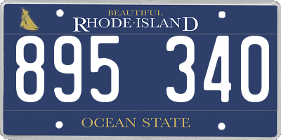 RI license plate 895340