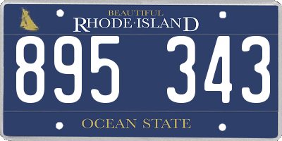 RI license plate 895343