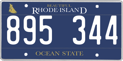 RI license plate 895344