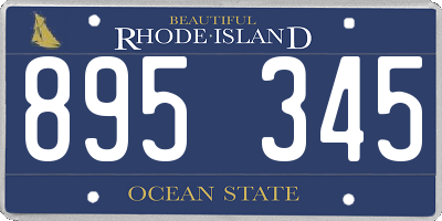 RI license plate 895345