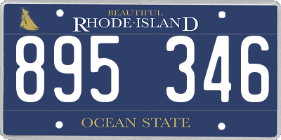 RI license plate 895346