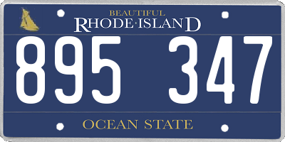 RI license plate 895347