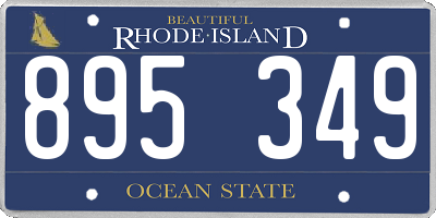 RI license plate 895349