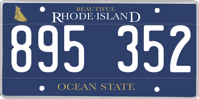 RI license plate 895352