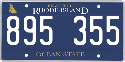 RI license plate 895355