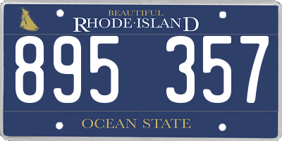 RI license plate 895357