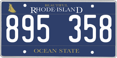 RI license plate 895358