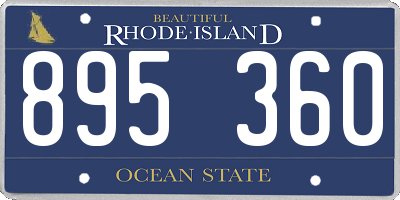 RI license plate 895360