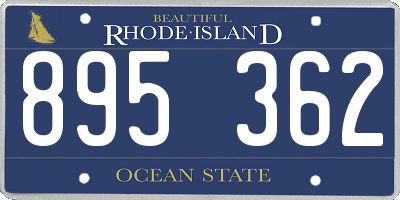 RI license plate 895362