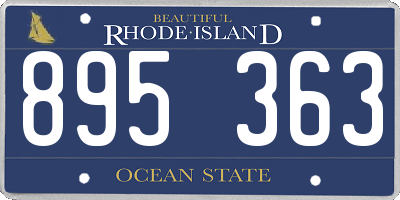 RI license plate 895363