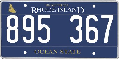 RI license plate 895367