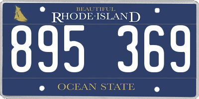 RI license plate 895369