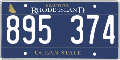 RI license plate 895374