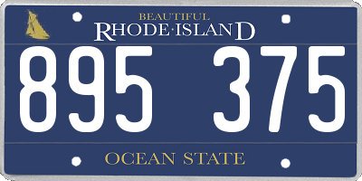 RI license plate 895375