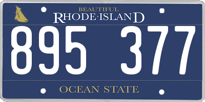 RI license plate 895377