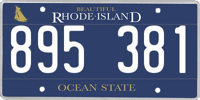RI license plate 895381