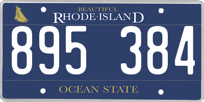 RI license plate 895384