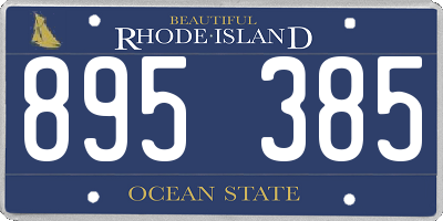 RI license plate 895385
