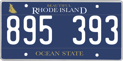 RI license plate 895393