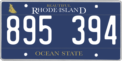 RI license plate 895394
