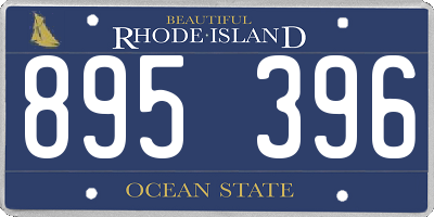 RI license plate 895396