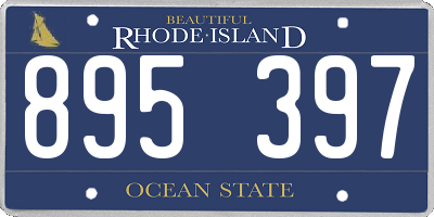 RI license plate 895397