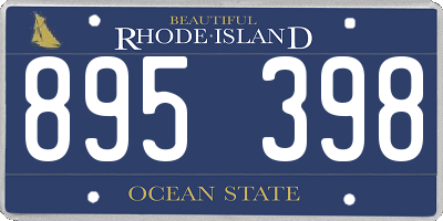 RI license plate 895398