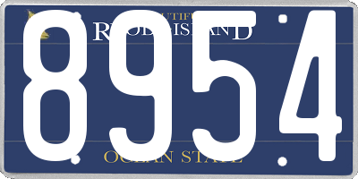 RI license plate 8954