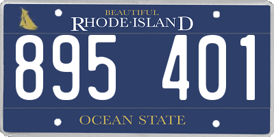 RI license plate 895401