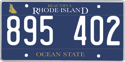 RI license plate 895402