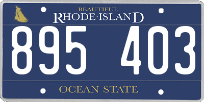RI license plate 895403