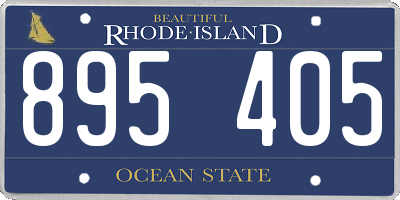 RI license plate 895405