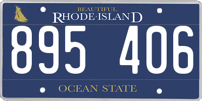 RI license plate 895406