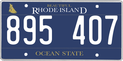 RI license plate 895407