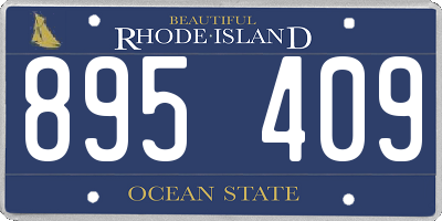 RI license plate 895409