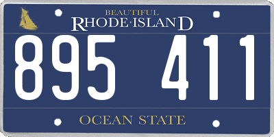 RI license plate 895411
