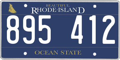 RI license plate 895412
