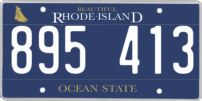 RI license plate 895413
