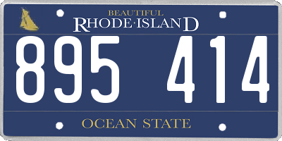 RI license plate 895414