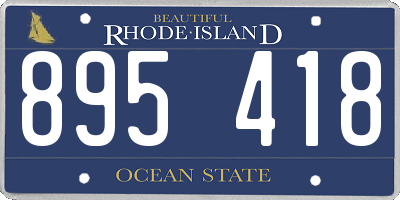 RI license plate 895418