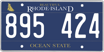 RI license plate 895424
