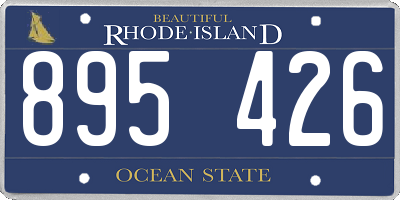 RI license plate 895426